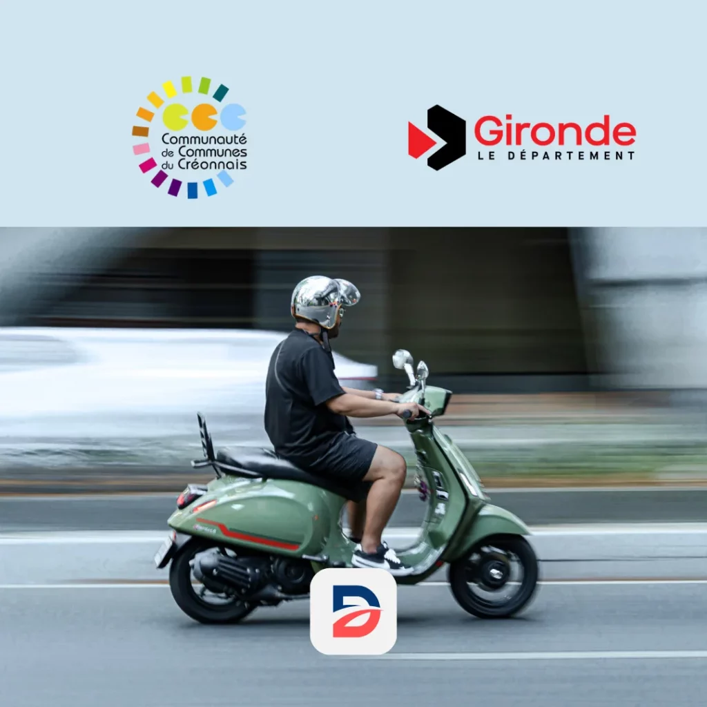 Scooter, projet de scooters en libre-service du Créonnais repéré par Délib