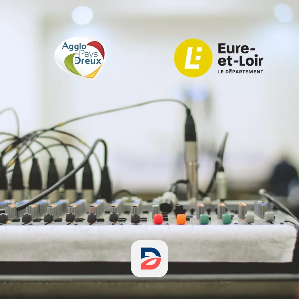 Table de mixage, équipements audiovisuels de l’Agglo du Pays de Dreux repérés par Délib