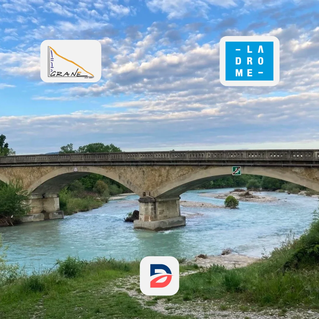 Pont sur la Drôme à Grane, projets dont une canalisation d’hydrogène repérés par Délib